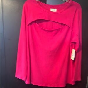 Women's Pink Long Sleeve Top